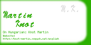 martin knot business card